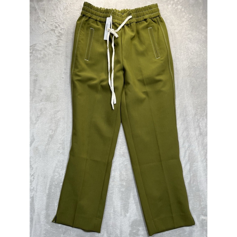 J. Crew Drapey Drawstring Pants Womens Size Small Green Elastic Waist NEW